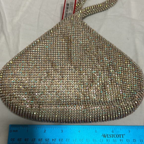 Kelly & Kattie evening purse bag, gold multi colors. Wrist strap - Picture 4 of 11